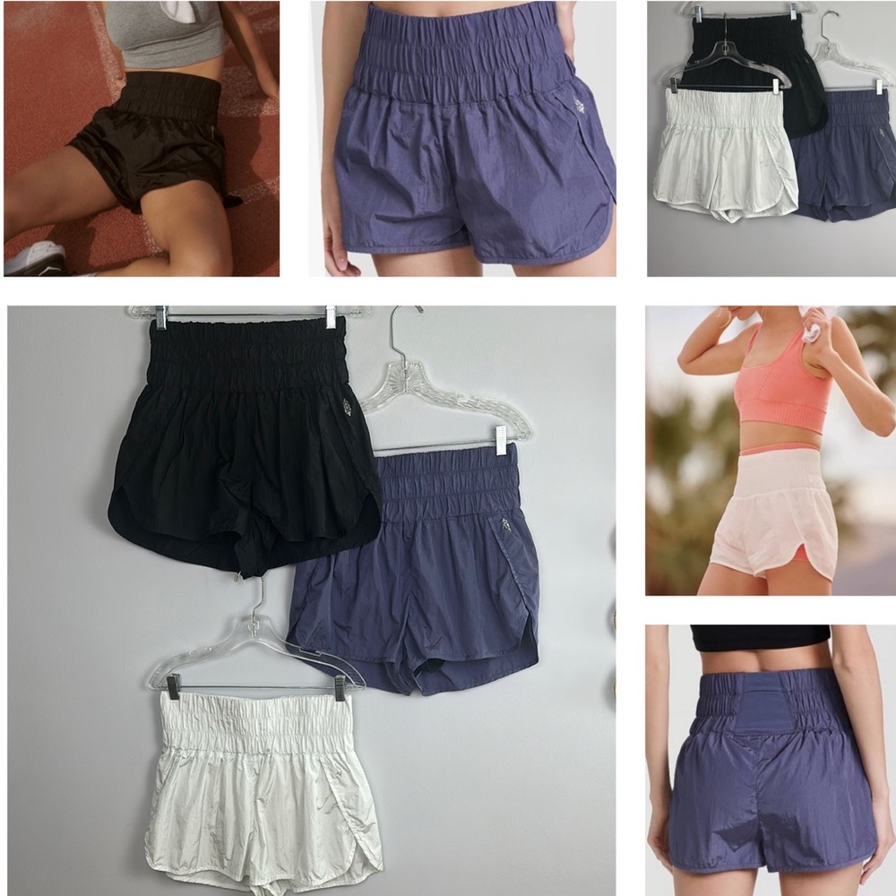 FP Movement by Free People Women's Shorts - Black, Purple, White